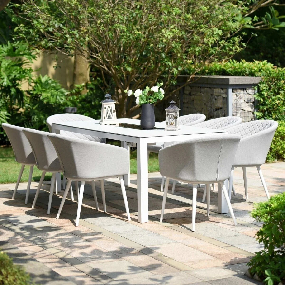 Maze Ambition 8 Fire Dining Table Set - Alfresco Heat