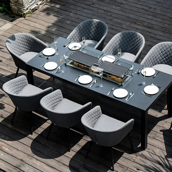 Maze Ambition 8 Fire Dining Table Set - Alfresco Heat