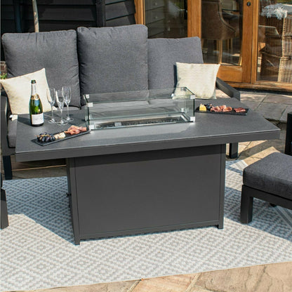 Maze Gas Fire Pit Dining Table - Alfresco Heat