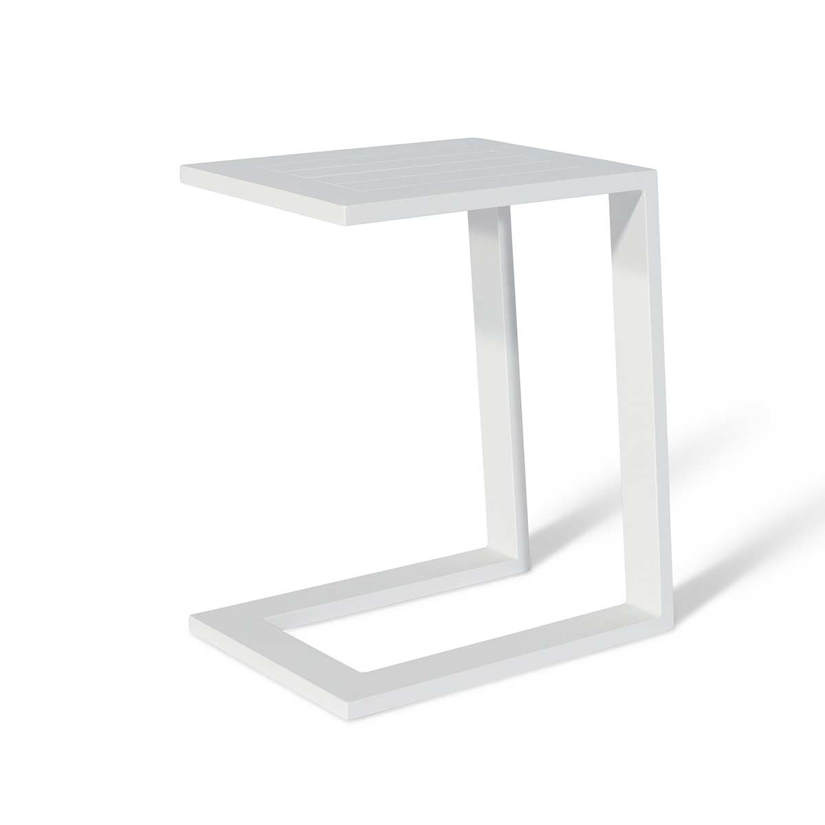 Maze White Aluminium Side Table - Alfresco Heat