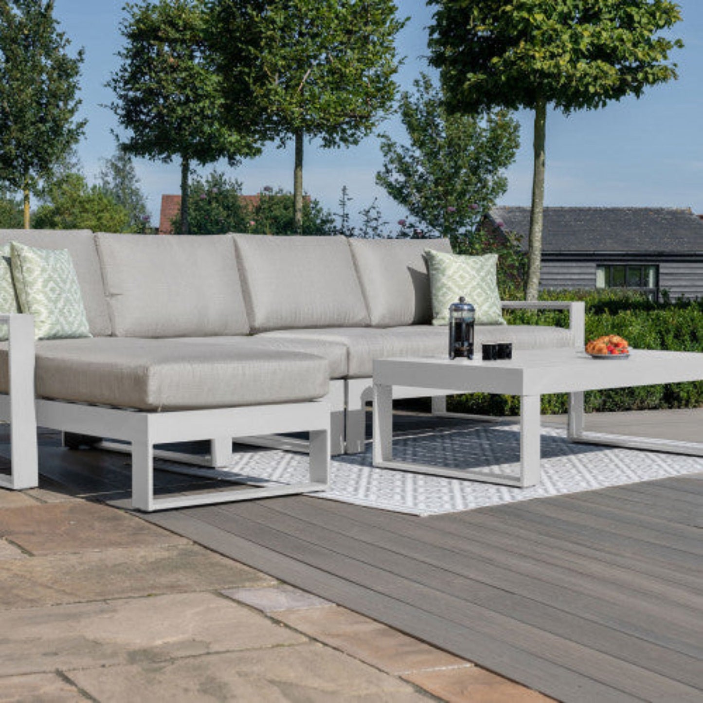 Maze Amalfi Chaise Sofa Set - Alfresco Heat