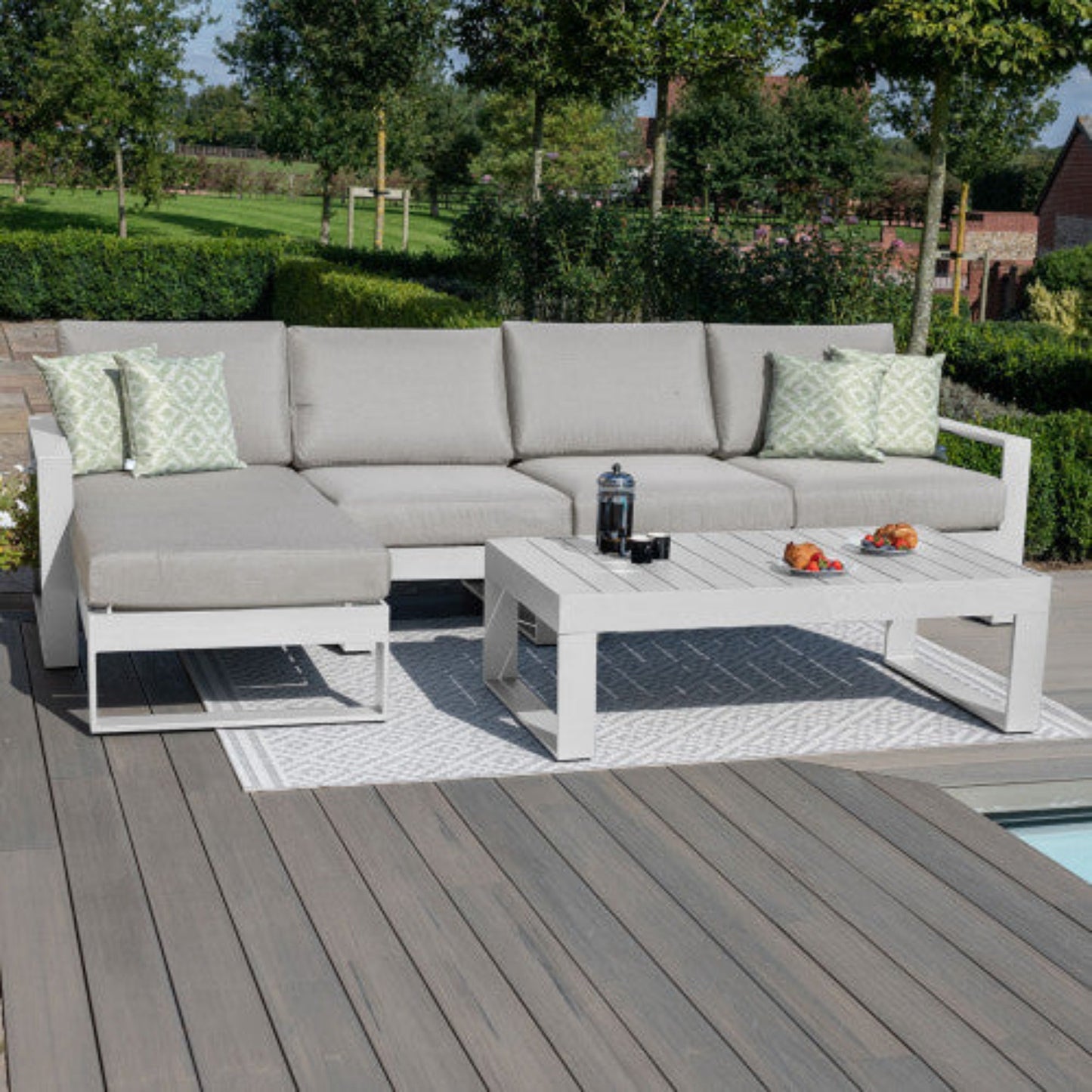 Maze Amalfi Chaise Sofa Set - Alfresco Heat