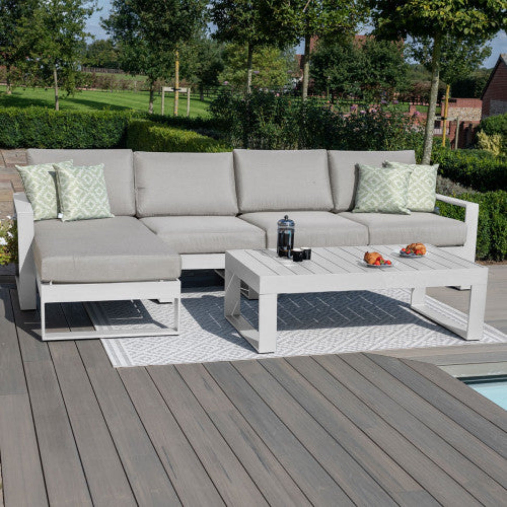 Maze Amalfi Chaise Sofa Set - Alfresco Heat