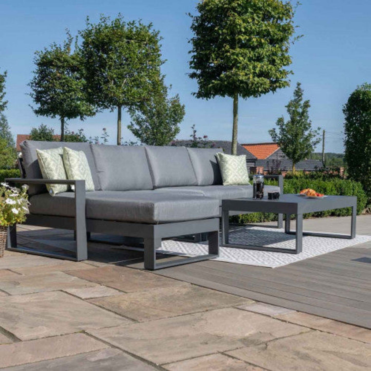 Maze Amalfi Chaise Sofa Set - Alfresco Heat