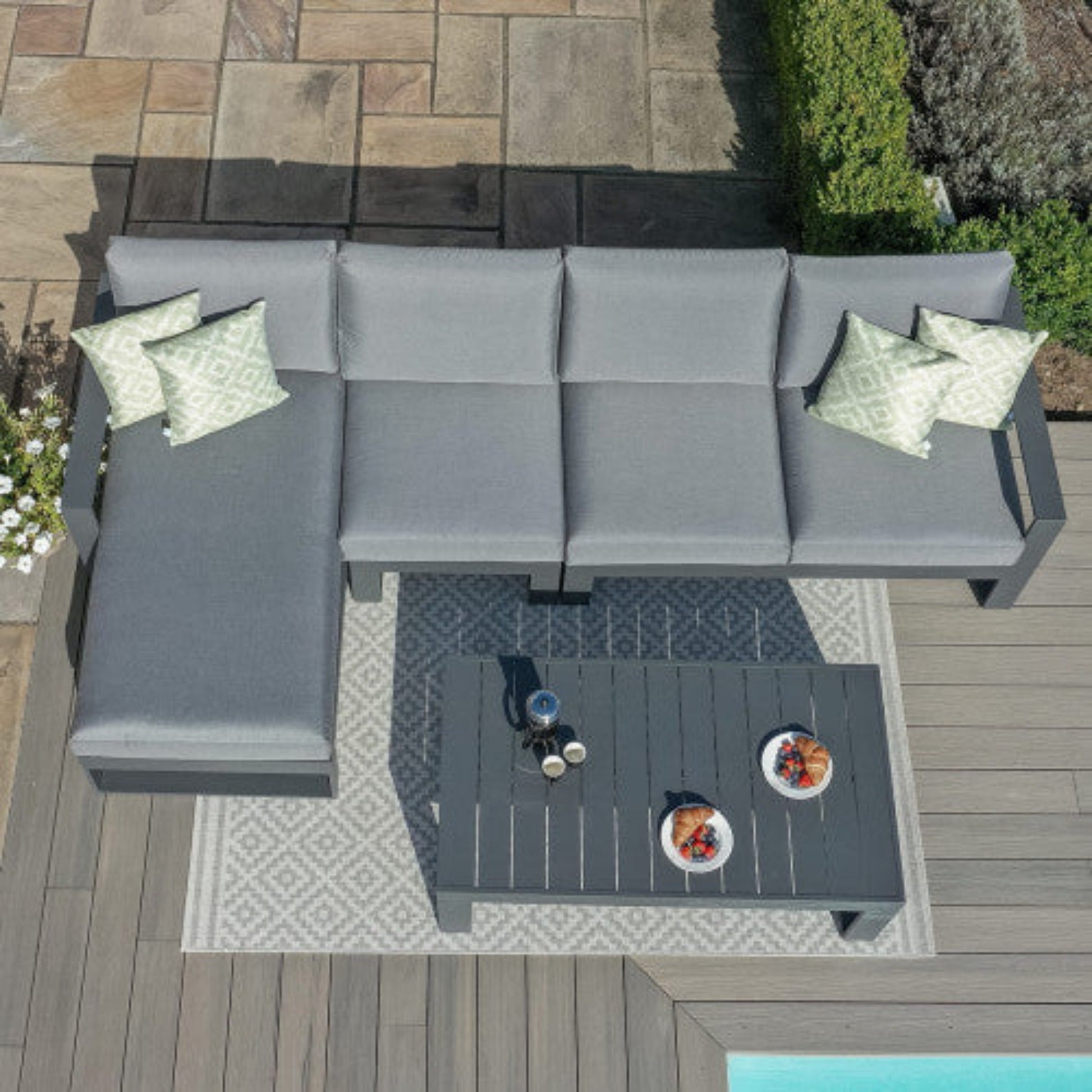 Maze Amalfi Chaise Sofa Set - Alfresco Heat