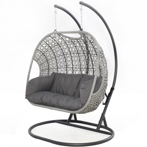 Maze Rattan Ascot Double Hanging Chair - Alfresco Heat