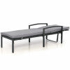 Maze Rattan Austin Sun lounger - Grey - Alfresco Heat