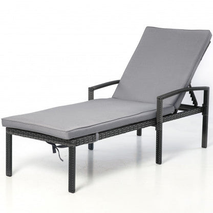 Maze Rattan Austin Sun lounger - Grey - Alfresco Heat