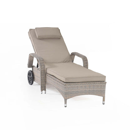 Maze Cotswold Rattan Sun Lounger Set With Table - Alfresco Heat