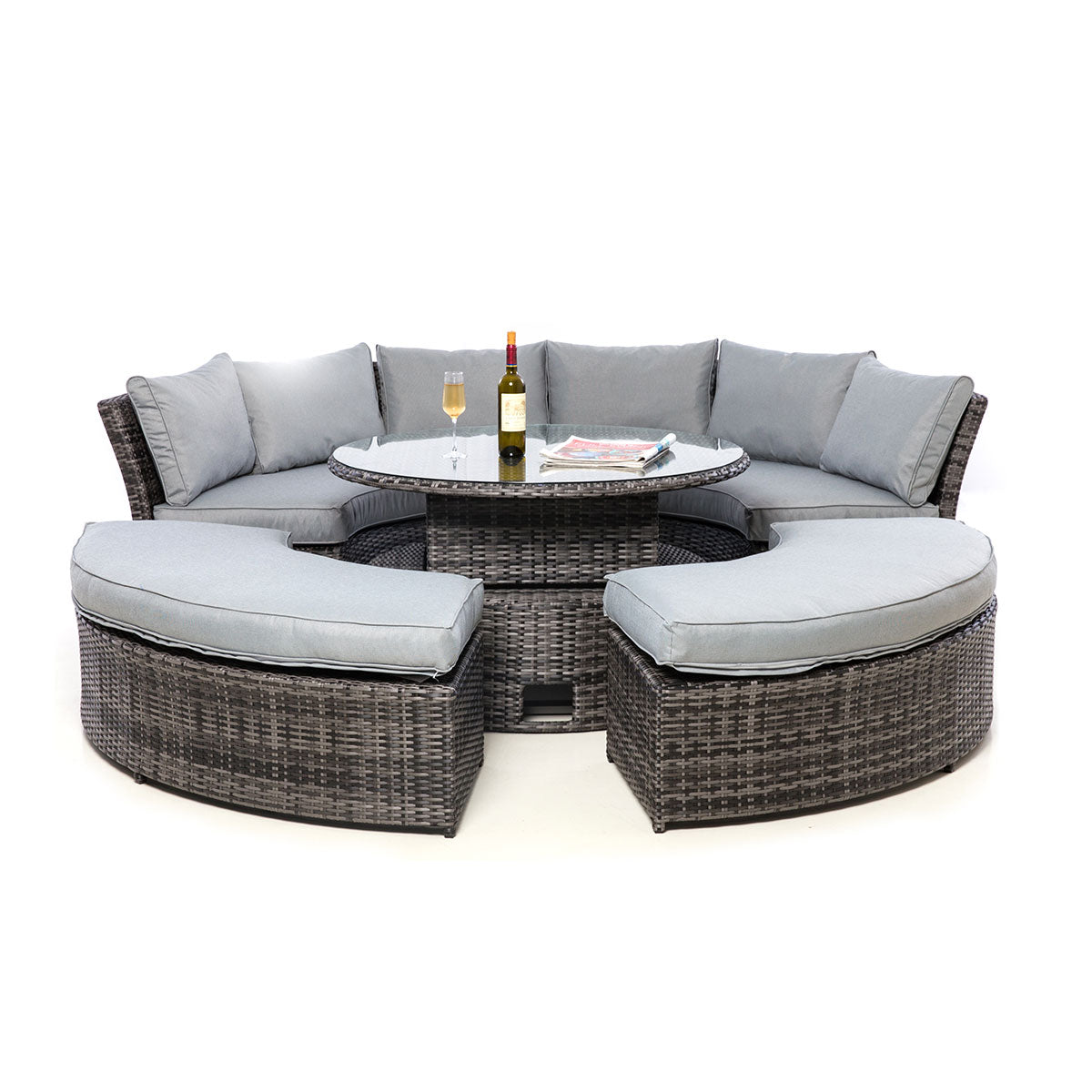 Maze Chelsea Lifestyle Rattan Suite with Glass Table - Alfresco Heat