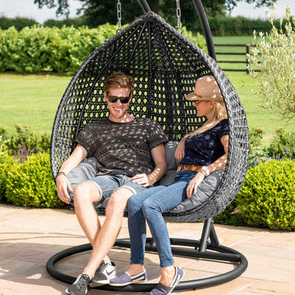Maze Rattan Rose Double Hanging Chair - Alfresco Heat
