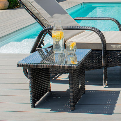 Maze Rattan Florida Sun Lounger Set - Alfresco Heat