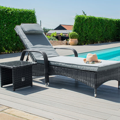 Maze Rattan Florida Sun Lounger Set - Alfresco Heat