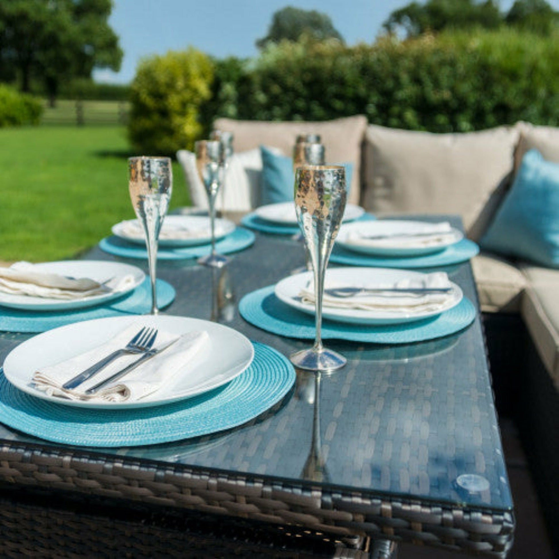 Maze Extending Kingston Corner Dining Set - Alfresco Heat