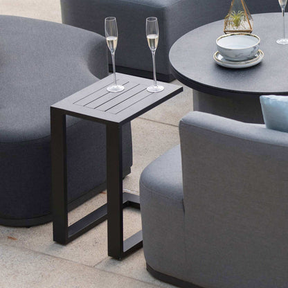 Maze Black Aluminium Side Table - Alfresco Heat