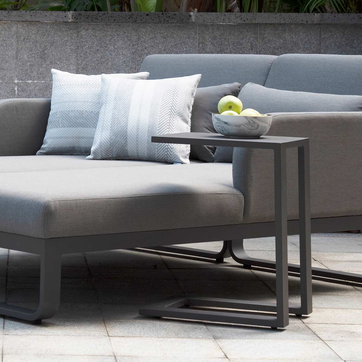 Maze Grey Aluminium Side Table - Alfresco Heat