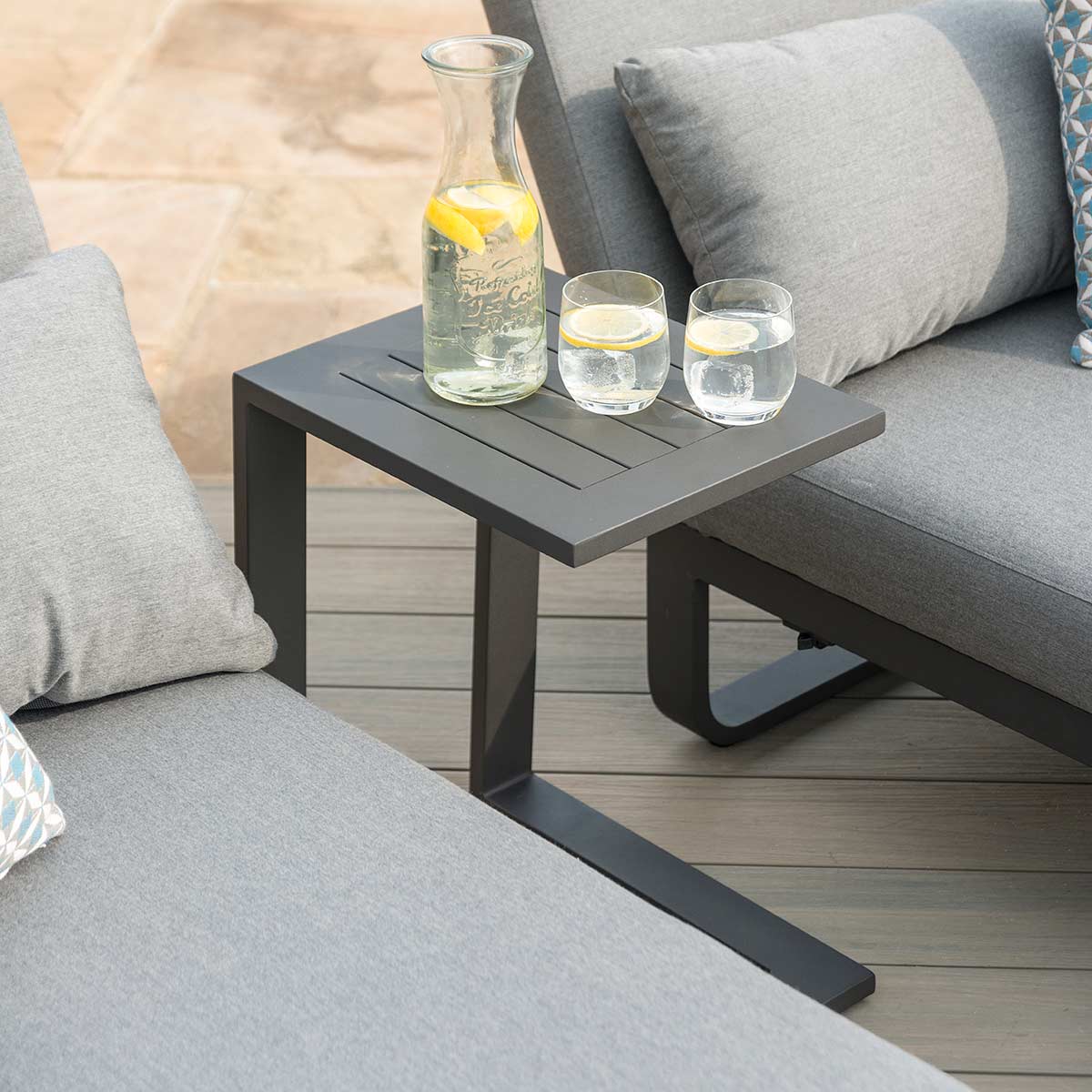 Maze Grey Aluminium Side Table - Alfresco Heat