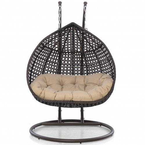 Maze Rattan Rose Double Hanging Chair - Alfresco Heat