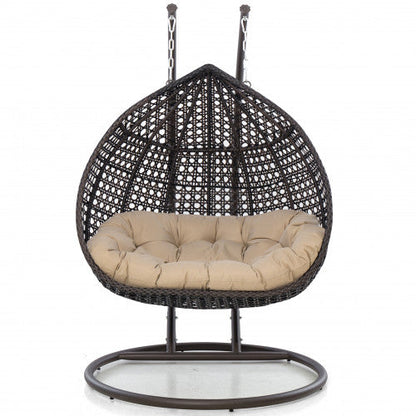 Maze Rattan Rose Double Hanging Chair - Alfresco Heat