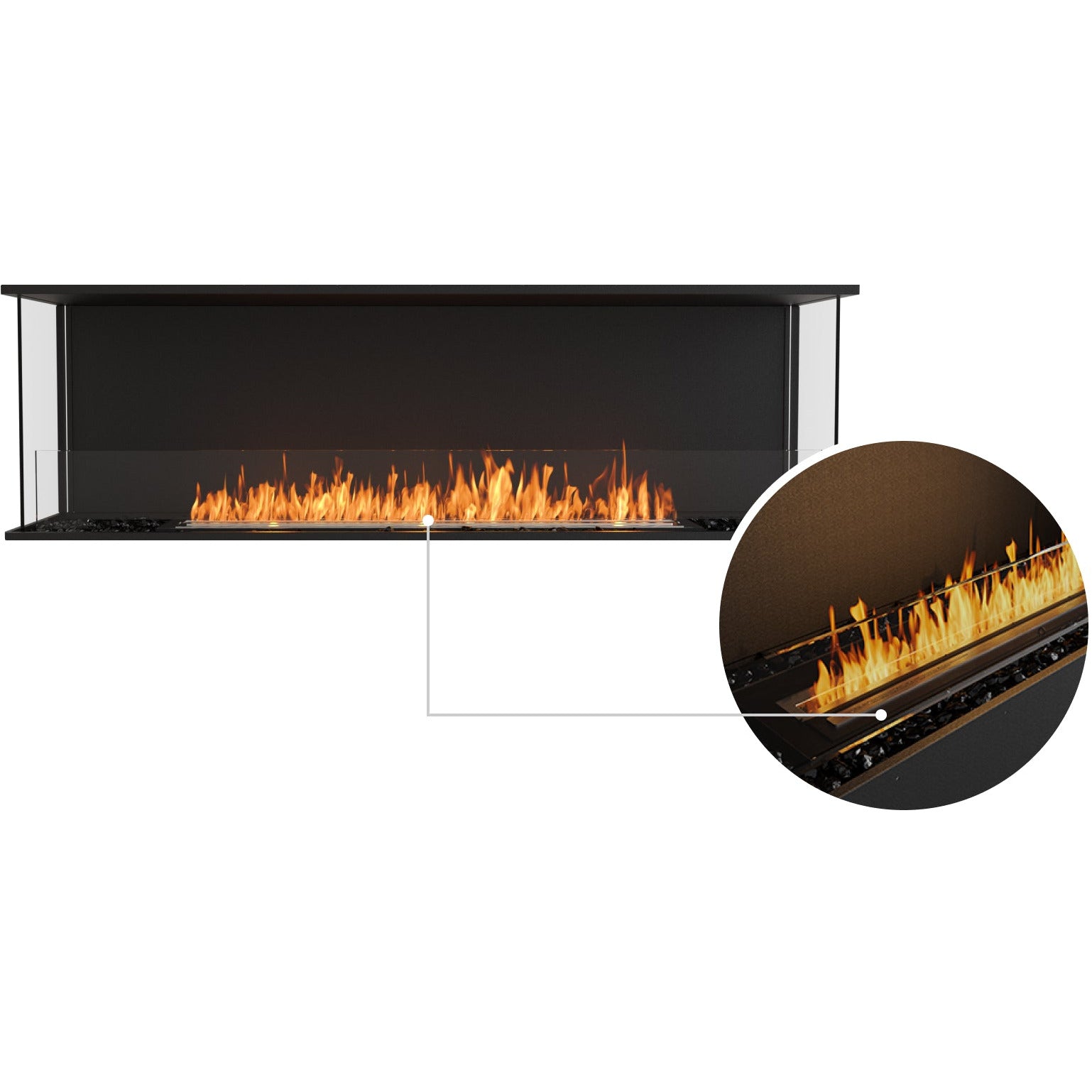 EcoSmart Fire Flex 68 Bay Bioethanol Fireplace Insert - Alfresco Heat