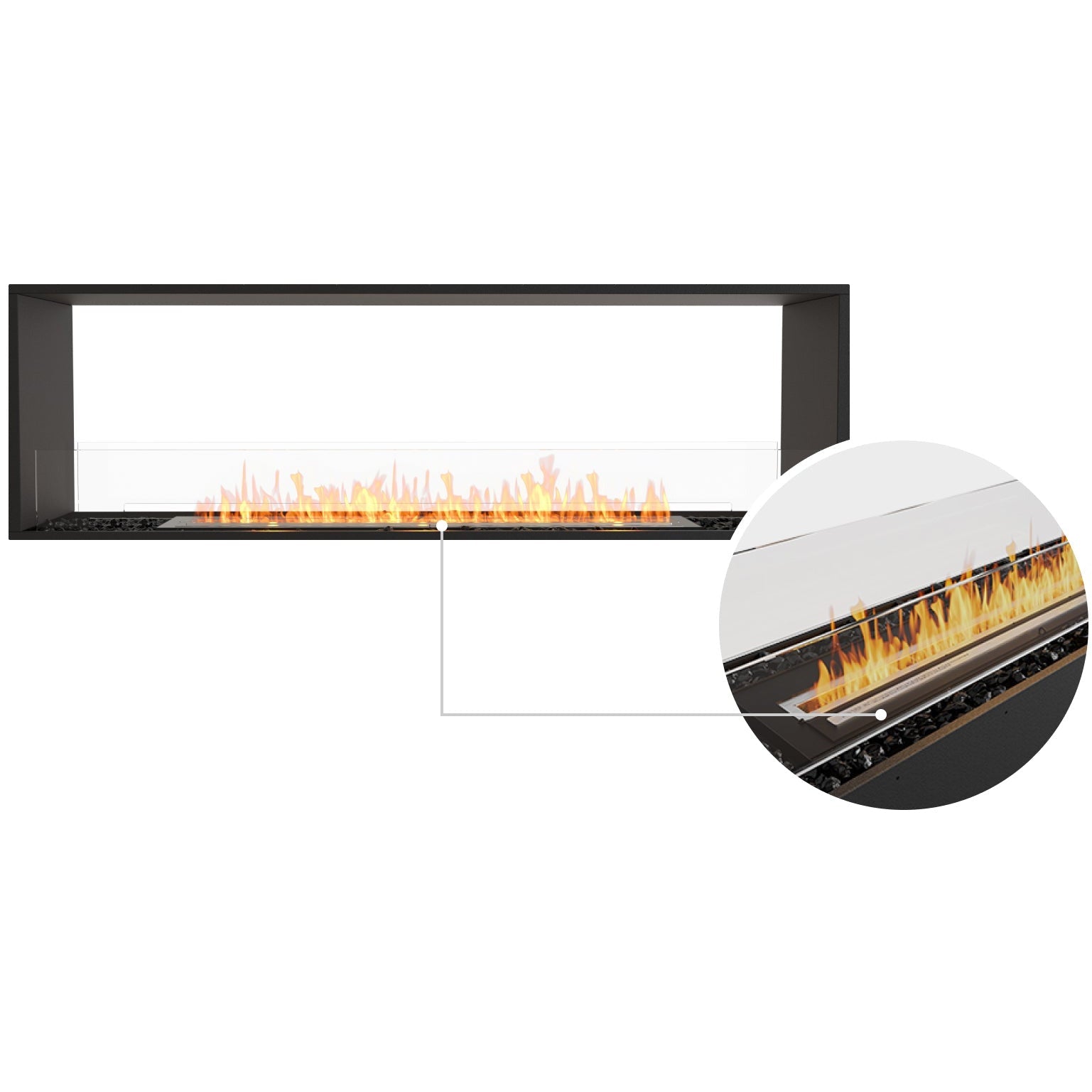 Ecosmart Fire Flex 68DB Bioethanol Fireplace Double Sided - Alfresco Heat