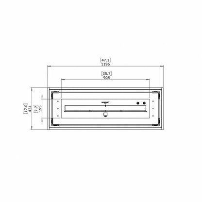 Linear 50 Fire Place Kit with XL900 Bio Ethanol Burner - EcoSmart Fire - Alfresco Heat