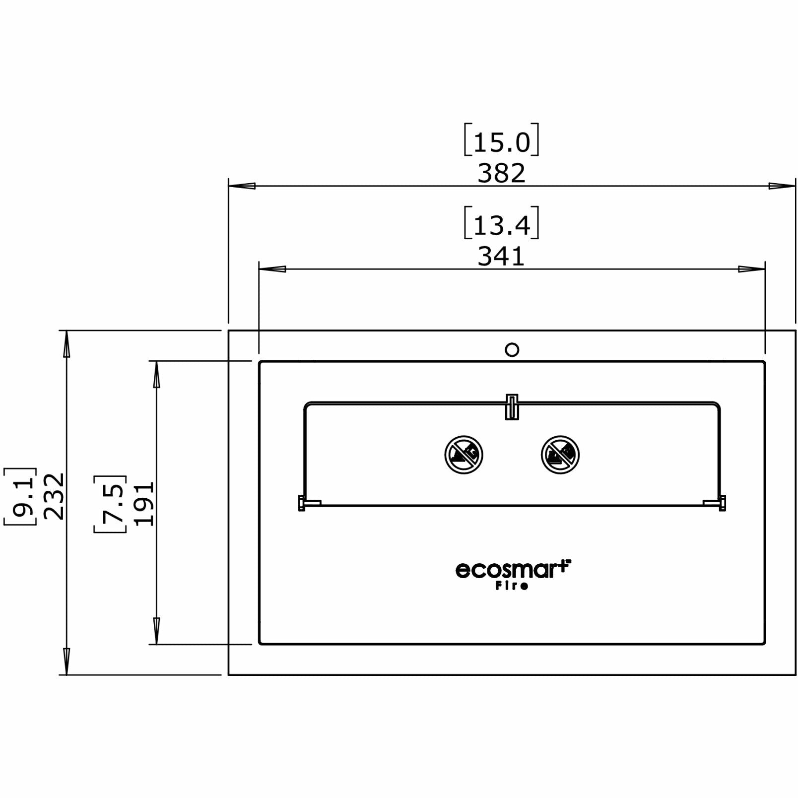 Ecosmart Fire XS340 Ethanol Burner Insert - Alfresco Heat