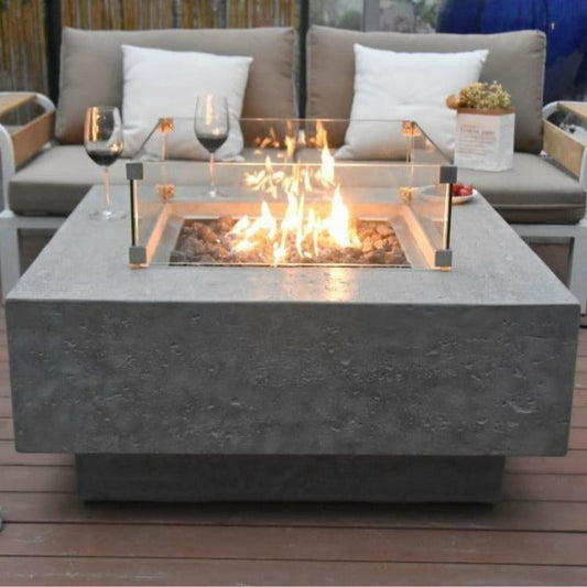 Elementi Fire Manhattan Gas Fire Pit Table - Alfresco Heat