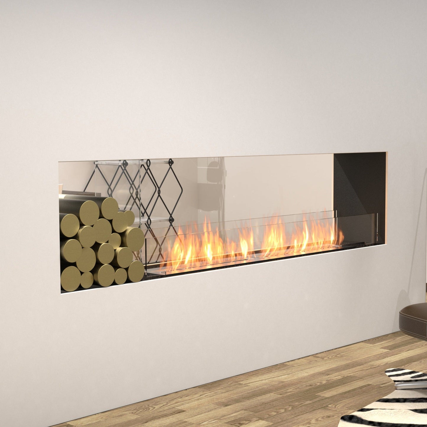 Ecosmart Fire Flex 68DB Bioethanol Fireplace Double Sided - Alfresco Heat