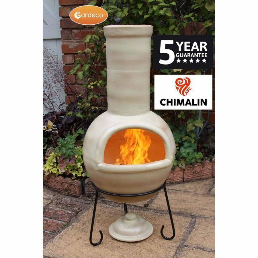 Gardeco Sempra Glazed Clay Chimenea Large - Alfresco Heat