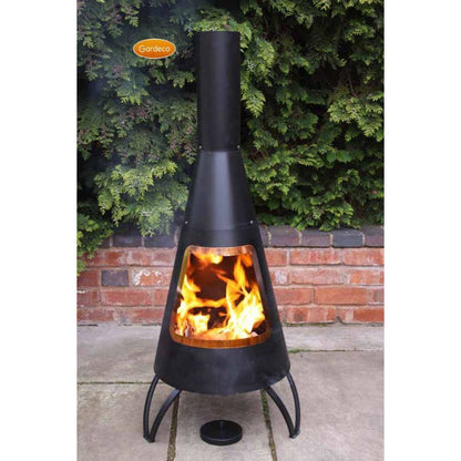 Cono Steel Chimenea Conical Shaped Copper Rim - Alfresco Heat