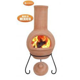 Gardeco Colima Large Mexican Clay Chimenea - Alfresco Heat