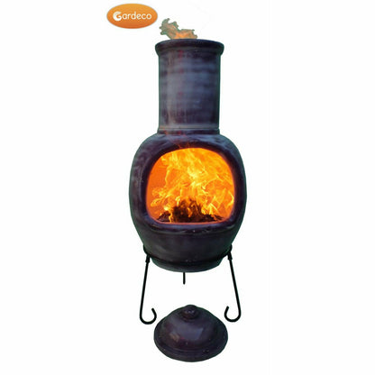 Gardeco Asteria Glazed Clay Chimenea Extra Large - Alfresco Heat