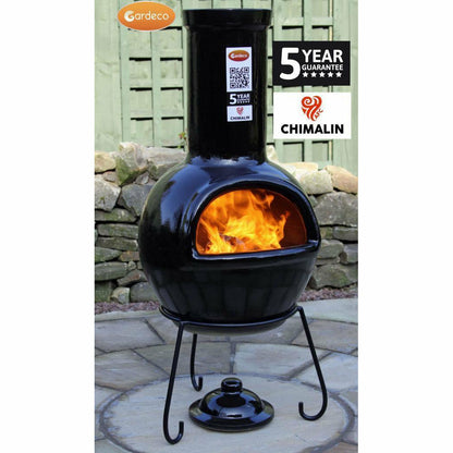 Gardeco Sempra Glazed Clay Chimenea Large - Alfresco Heat