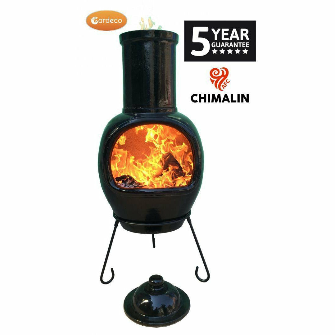 Gardeco Asteria Glazed Clay Chimenea Extra Large - Alfresco Heat