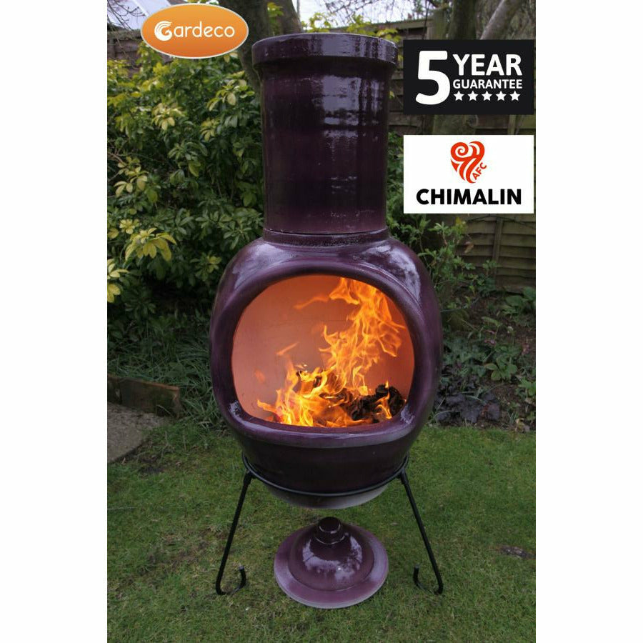 Gardeco Asteria Glazed Clay Chimenea Extra Large - Alfresco Heat