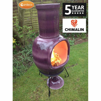 Gardeco Asteria Glazed Clay Chimenea Extra Large - Alfresco Heat