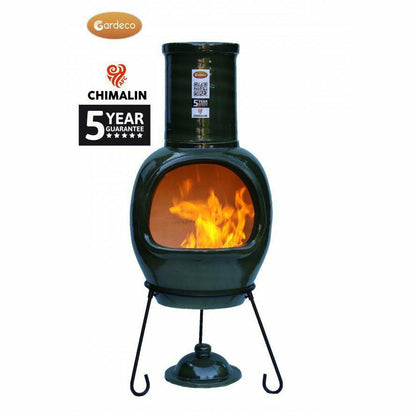 Gardeco Asteria Glazed Clay Chimenea Extra Large - Alfresco Heat