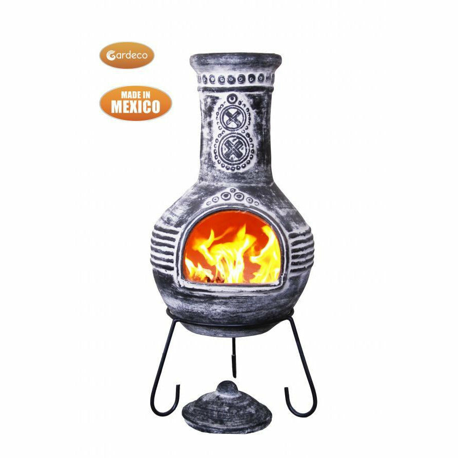 Gardeco Azteca XL Mexican Clay Chimenea - Alfresco Heat