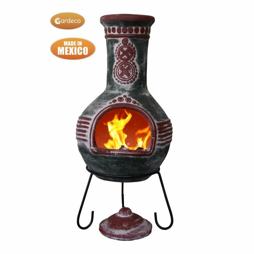 Gardeco Azteca XL Mexican Clay Chimenea - Alfresco Heat