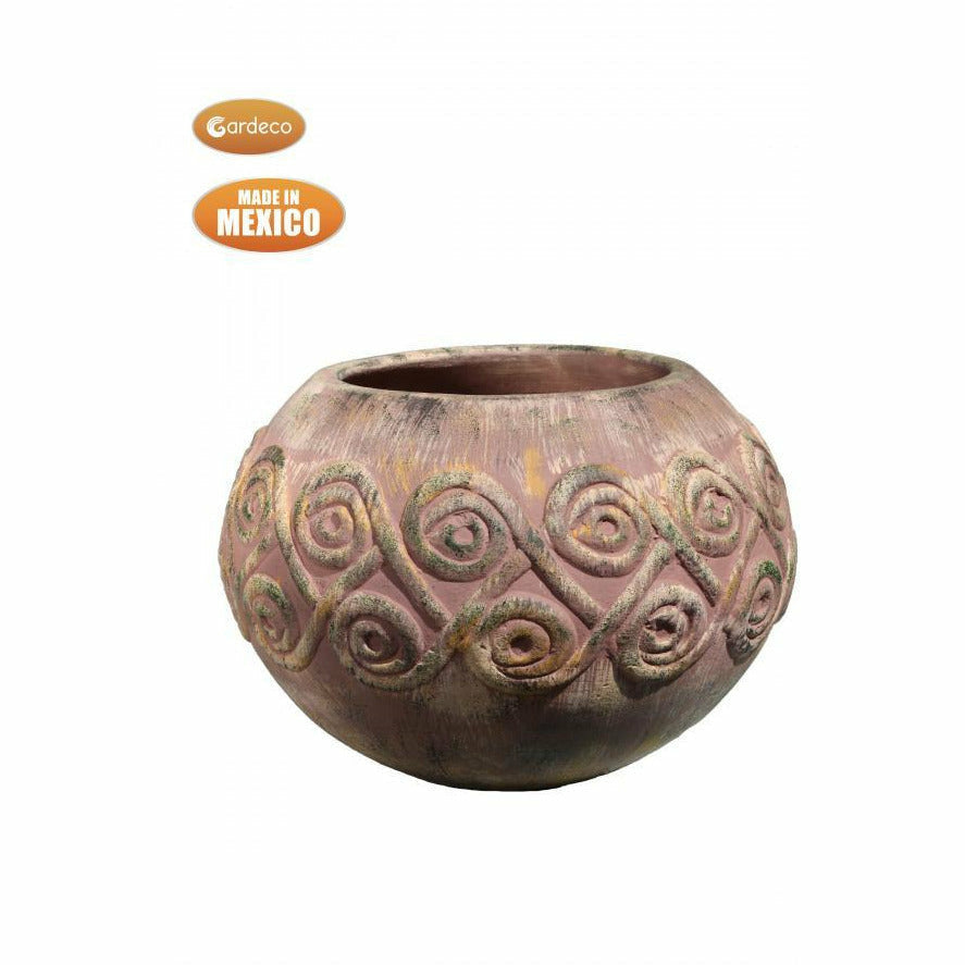 Gardeco AESTREL Clay fire bowl Celtic theme - Alfresco Heat