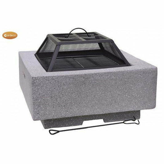 Gardeco Cubo Fire Pit With BBQ Grill - Alfresco Heat