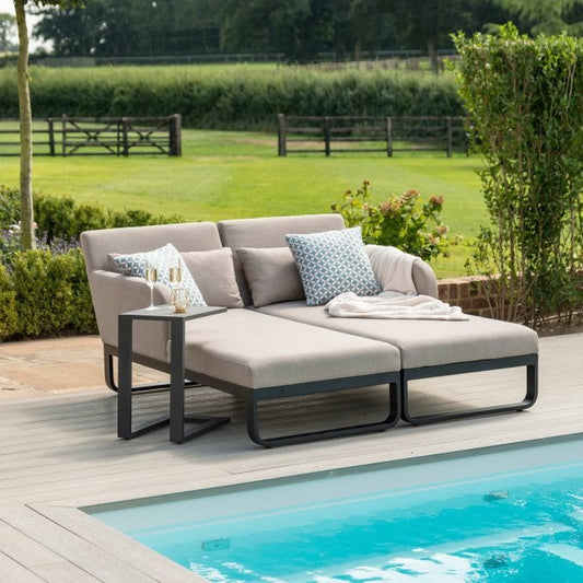 Maze Unity Double Sun Lounger - Alfresco Heat